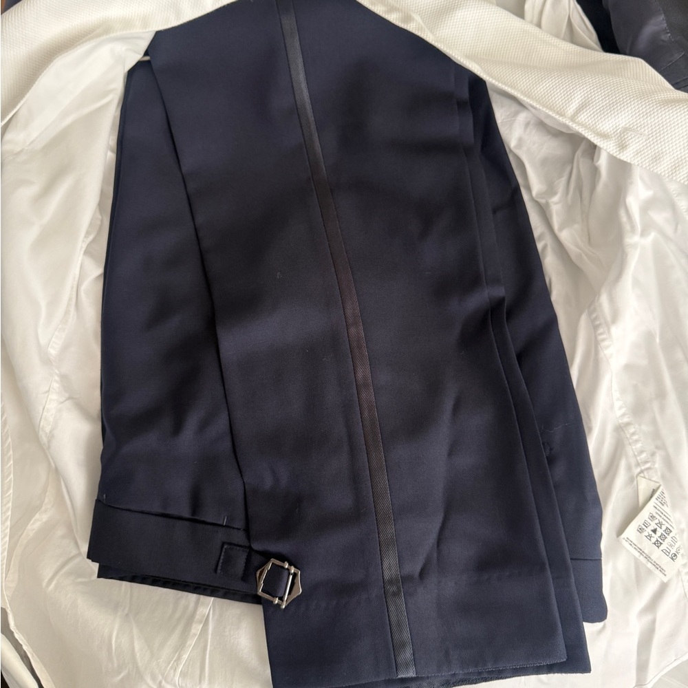 Suitsupply Midnight Blue Tuxedo Jacket & Pants with Satin Trim - Picture 2 of 5